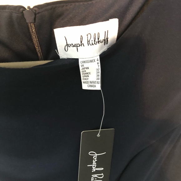 Elegant Joseph Ribkoff navy blue dress. - Picture 5 of 6